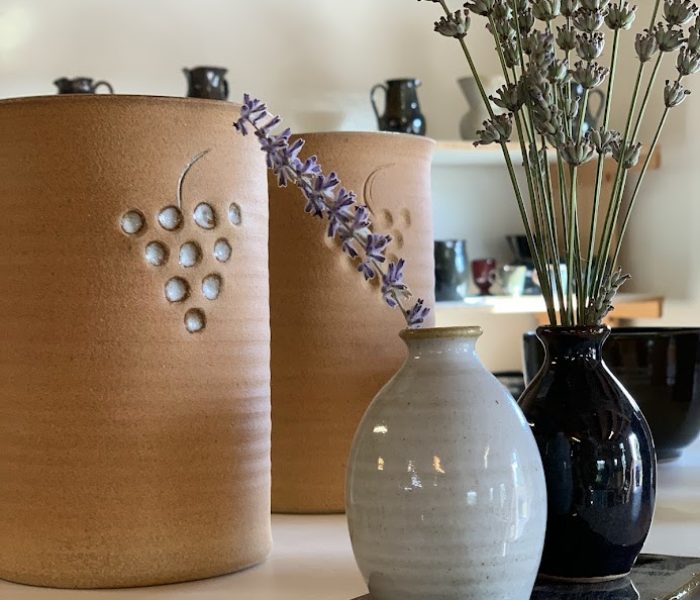 mini vase noir et crème