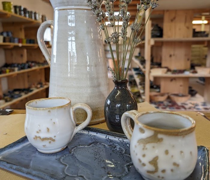 tasse crème craquelée
