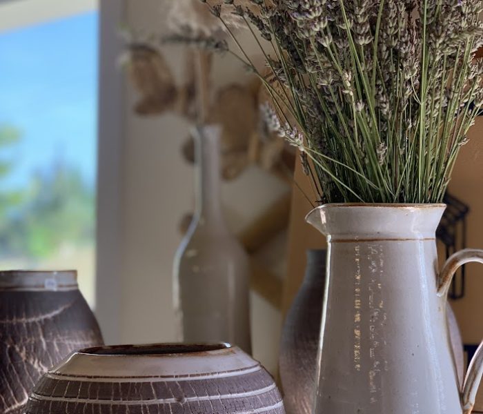 vase crème et craquelé